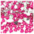 Rhinestones, Flatback, Heart, 10mm, 144-pc, Hot Pink