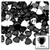 Rhinestones, Flatback, Heart, 12mm, 144-pc, Jet Black