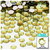 Rhinestones, Flatback, Round, 8mm, 1,000-pc, Champagne Yellow