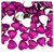 Rhinestones, Flatback, Heart, 14mm, 144-pc, Fuchsia