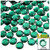 Rhinestones, Flatback, Round, 10mm, 5,000-pc, Emerald Green