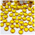 Rhinestones, Flatback, Round, 10mm, 5,000-pc, Golden Yellow