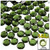 Rhinestones, Flatback, Round, 10mm, 144-pc, Olive Green