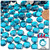 Rhinestones, Flatback, Round, 11mm, 144-pc, Aqua Blue