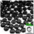 Rhinestones, Flatback, Round, 12mm, 144-pc, Jet Black