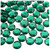 Rhinestones, Flatback, Round, 12mm, 144-pc, Emerald Green