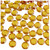 Rhinestones, Flatback, Round, 12mm, 1,000-pc, Light Orange