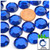 Rhinestones, Flatback, Round, 16mm, 144-pc, Royal Blue