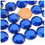 Rhinestones, Flatback, Round, 16mm, 1,000-pc, Royal Blue