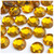 Rhinestones, Flatback, Round, 16mm, 144-pc, Golden Yellow