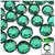 Rhinestones, Flatback, Round, 18mm, 72-pc, Emerald Green