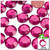 Rhinestones, Flatback, Round, 18mm, 72-pc, Hot Pink