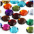 Rhinestones, Flatback, Round, 18mm, 144-pc, Jewel Tone Assortment