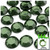 Rhinestones, Flatback, Round, 18mm, 144-pc, Olive Green