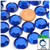 Rhinestones, Flatback, Round, 18mm, 1,000-pc, Royal Blue