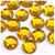Rhinestones, Flatback, Round, 18mm, 1,000-pc, Golden Yellow