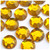 Rhinestones, Flatback, Round, 20mm, 144-pc, Golden Yellow