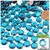 Rhinestones, Flatback, Round, 10mm, 1,000-pc, Aqua Blue