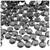 Rhinestones, Flatback, Round, 10mm, 1,000-pc, Charcoal Gray