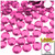 Rhinestones, Flatback, Round, 10mm, 1,000-pc, Hot Pink