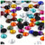 Rhinestones, Flatback, Rectangle, 9mm, 1,000-pc, Jewel Tone Assortment