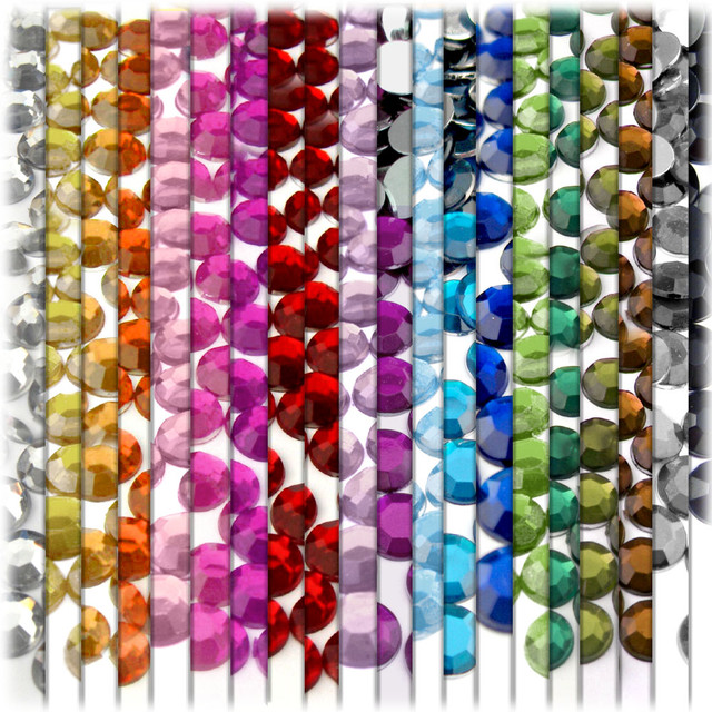 144-Piece Flat Back Round Rhinestones – 9mm, Devil Red Wine Color, Acrylic With Foil Backing, For Crafts & Nails