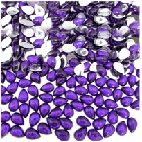 Rhinestones, Flatback, Teardrop, 4x6mm, 288-pc, Purple, Amethyst