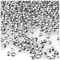 Beads, Faceted, 4mm, Silver, 200-pc, The Crafts Outlet