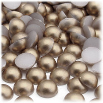 Half Dome Pearl, Plastic beads, 10mm, 1,000-pc, Cocco Butter Brown