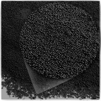 Glass Beads, Microbeads, Opaque, 0.6mm, 4OZ, Black