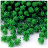 Pom Pom, 12mm, 10-pc, Emerald Green