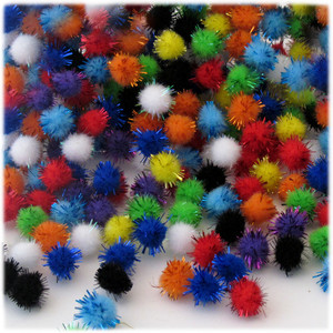 Pom Pom, 12mm, 100-pc, Multi Mix