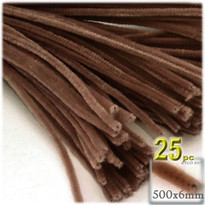 Stems, Polyester, 20-in, 25-pc, Coffee