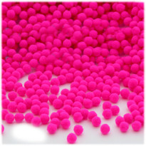 Acrylic Pom Pom, 5mm, 5,000-pc, Neon Pink