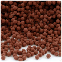 Acrylic Pom Pom, 5mm, 5,000-pc, Light Brown