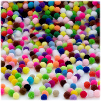 Acrylic Pom Pom, 5mm, 5,000-pc, Multi Mix