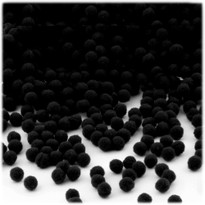 Acrylic Pom Pom, 5mm, 1,000-pc, Black