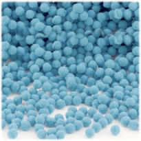 Acrylic Pom Pom, 5mm, 1,000-pc, Light Blue