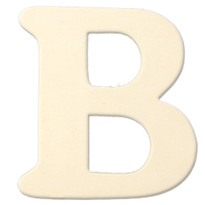 Unfinished Wood, 3-in, 4mm Thick, Letter, Letter B