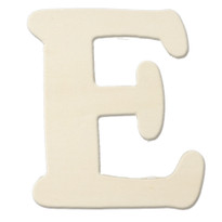 Unfinished Wood, 3-in, 4mm Thick, Letter, Letter E