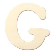 Unfinished Wood, 3-in, 4mm Thick, Letter, Letter G