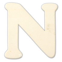 Unfinished Wood, 3-in, 4mm Thick, Letter, Letter N