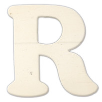 Unfinished Wood, 3-in, 4mm Thick, Letter, Letter R