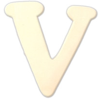 Unfinished Wood, 3-in, 4mm Thick, Letter, Letter V