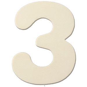 The Crafts Outlet Wooden Numbers, Unfinished Plywood, 3-in, 1-Pc, Number 6