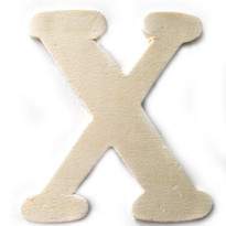 Unfinished Wood, 3-in, 4mm Thick, Letter, Letter X