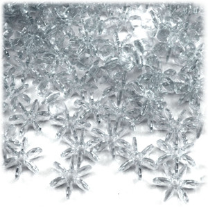 Starflake bead, SnowFlake, Cartwheel, Transparent, 18mm, 1,000-pc, Clear