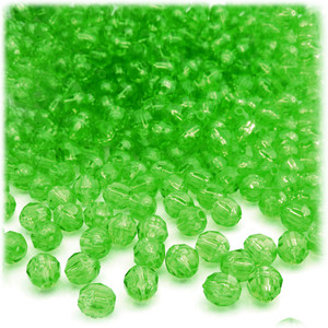 Large Green & Clear Faceted Bead Purse