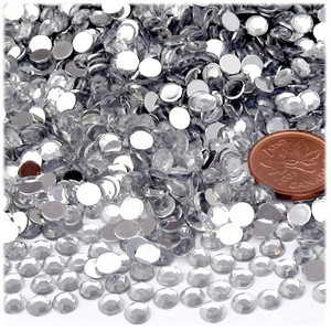 Rhinestones, Flatback, Round, 18mm, 1,000-pc, Clear