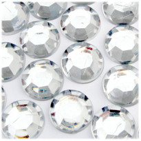 Rhinestones, Flatback, Round, 20mm, 72-pc, Clear